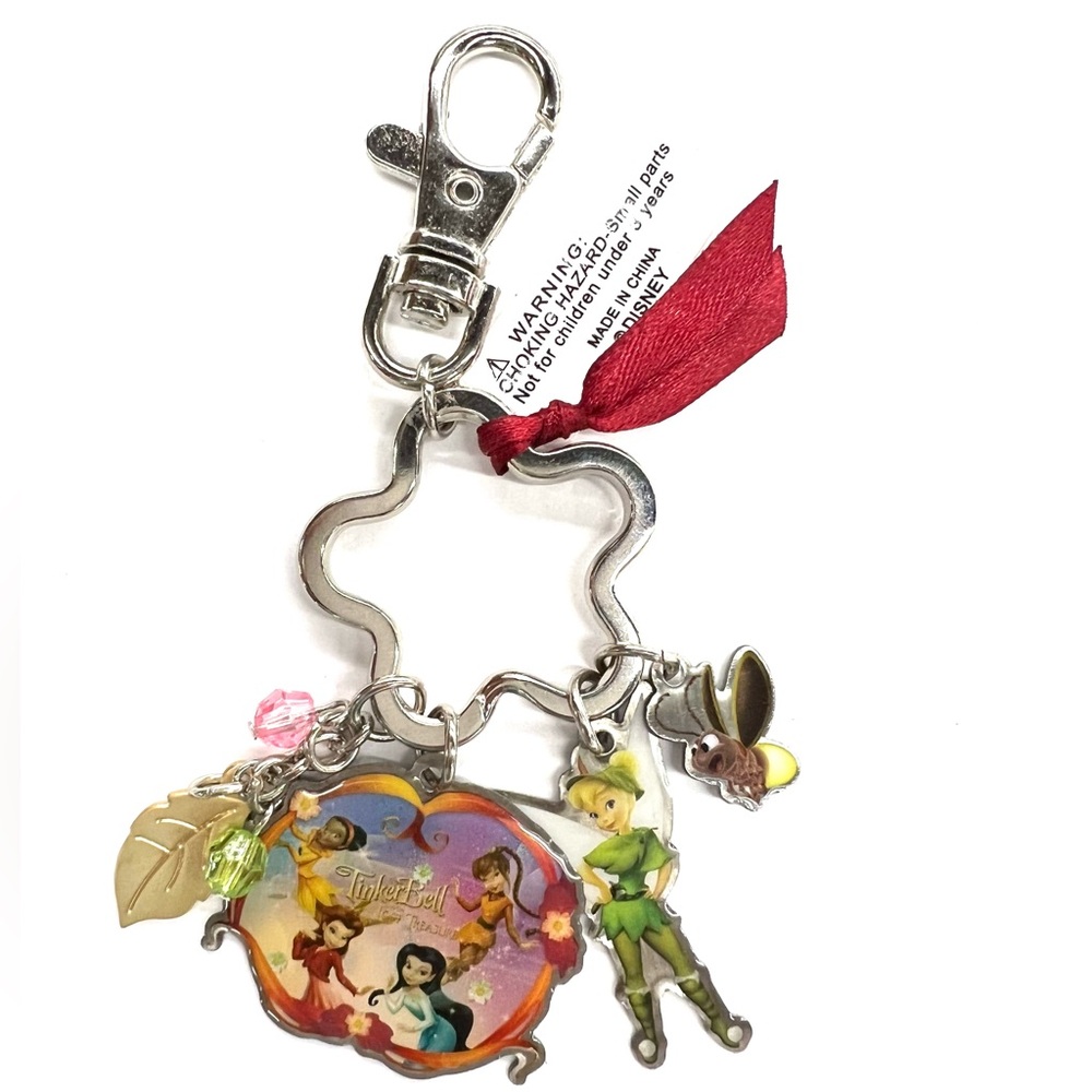Tinkerbell and Peter Pan Vintage Collectible Disney Key Chain Bag Charm NWOT